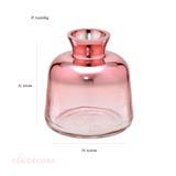 Vaso Decorativo Transparente Rose Gold 10cm - Ela Decora