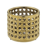 Vaso Decorativo Vazado Dourado - Ela Decora