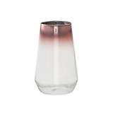 Vaso Decorativo Vidro Degrade Rose Gold - 14 cm - Ela Decora