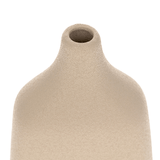 Vaso em Cerâmica Retangular Bege 27,5cm - Ela Decora