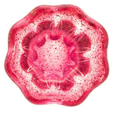 Vaso Murano de Vidro Italy Rosa e Dourado 12cm x 11cm - Ela Decora