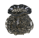 Vaso Murano de Vidro Preto 12,5cm - Ela Decora