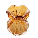 Vaso Murano Trouxinha de Vidro Italy Âmbar 11 cm - Ela Decora