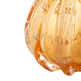 Vaso Murano Trouxinha de Vidro Italy Âmbar e Dourado 13cm - Ela Decora