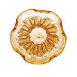 Vaso Murano Trouxinha de Vidro Italy Âmbar e Dourado 17cm - Ela Decora