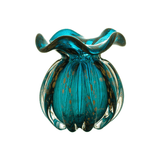 Vaso Murano Trouxinha de Vidro Italy Azul Marinho - 13cm - Ela Decora