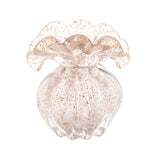 Vaso Murano Trouxinha de Vidro Italy Dourado 11,5cm - Ela Decora