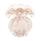 Vaso Murano Trouxinha de Vidro Italy Dourado 14cm - Ela Decora