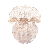 Vaso Murano Trouxinha de Vidro Italy Dourado 14cm - Ela Decora