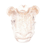 Vaso Murano Trouxinha de Vidro Italy Dourado 16cm - Ela Decora