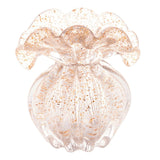 Vaso Murano Trouxinha de Vidro Italy Dourado 16cm - Ela Decora