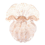 Vaso Murano Trouxinha de Vidro Italy Dourado 16cm - Ela Decora