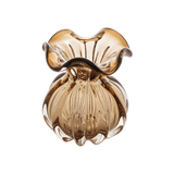 Vaso Murano Trouxinha de Vidro Italy Marrom 13 cm - Ela Decora