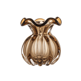 Vaso Murano Trouxinha de Vidro Italy Marrom 13 cm - Ela Decora