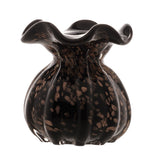 Vaso Murano Trouxinha de Vidro Italy Preto e Rose 11cm - Ela Decora