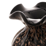 Vaso Murano Trouxinha de Vidro Italy Preto e Rose 11cm - Ela Decora