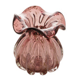 Vaso Murano Trouxinha de Vidro Italy Púrpura e Rose - 13 cm - Ela Decora