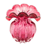 Vaso Murano Trouxinha de Vidro Italy Rosa 14cm - Ela Decora
