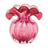 Vaso Murano Trouxinha de Vidro Italy Rosa 14cm - Ela Decora