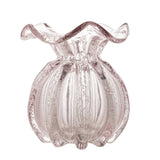 Vaso Murano Trouxinha de Vidro Italy Rosa Claro 13cm - Ela Decora