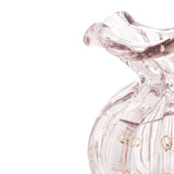 Vaso Murano Trouxinha de Vidro Italy Rosa Claro e Dourado 11cm - Ela Decora