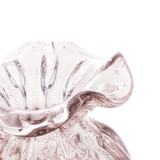 Vaso Murano Trouxinha de Vidro Italy Rosa Claro e Dourado 13cm - Ela Decora