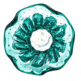 Vaso Murano Trouxinha de Vidro Italy Tiffany e Dourado 11cm - Ela Decora