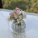 Vaso Murano Trouxinha de Vidro Italy Transparente e Dourado 11cm - Ela Decora