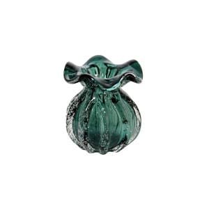 Vaso Murano Trouxinha de Vidro Italy Verde Esmeralda 11 cm - Ela Decora