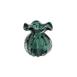 Vaso Murano Trouxinha de Vidro Italy Verde Esmeralda 11 cm - Ela Decora
