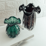 Vaso Murano Trouxinha de Vidro Italy Verde Esmeralda 13 cm - Ela Decora