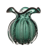 Vaso Murano Trouxinha de Vidro Italy Verde Esmeralda 13 cm - Ela Decora