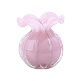 Vaso Murano Trouxinha de Vidro Rosa 12cm - Ela Decora