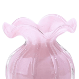 Vaso Murano Trouxinha de Vidro Rosa 12cm - Ela Decora