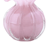 Vaso Murano Trouxinha de Vidro Rosa 12cm - Ela Decora