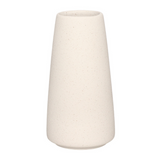 Vaso de Cerâmica Mikonos Cilindrico Branco 19cm