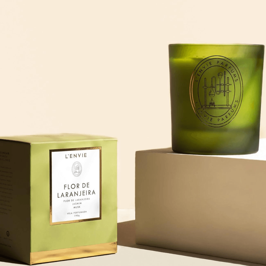 Vela Aromática Perfumada Flor de Laranjeira Elementos 210G L'envie - Ela Decora
