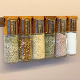 Vidros para Temperos e Condimentos 6 Peças Rose Gold - Ela Decora