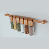 Vidros para Temperos e Condimentos 6 Peças Rose Gold - Ela Decora