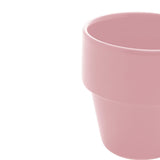 Xícara de Café Cerâmica Empilhável Rosa 90ml - Ela Decora