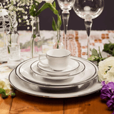 Xicara de Café com Pires Isabel Cromado 100ml - Ela Decora