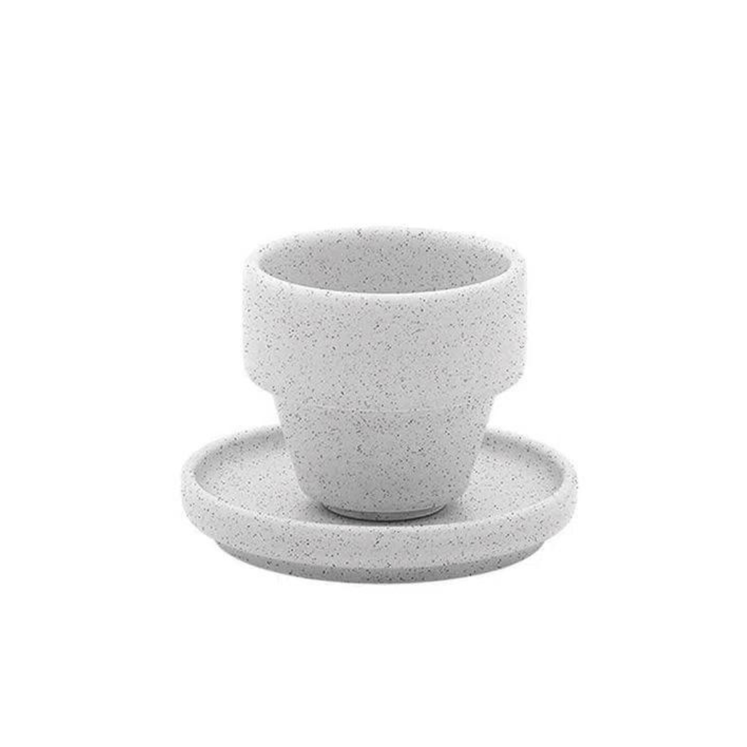 Xícara de Café com Pires Mail Order Baunilha 90ml - Ela Decora