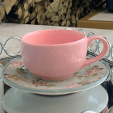 Xícara de Café com Pires Sweet Vintage Rosa 80ml - Ela Decora