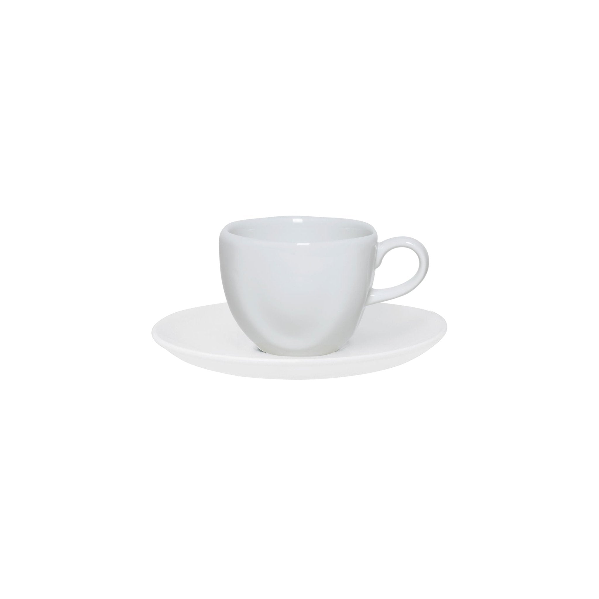 Xícara De Cafézinho Porcelana Com Pires White Branco - 75 Ml - Ela Decora