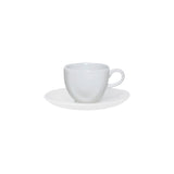 Xícara De Cafézinho Porcelana Com Pires White Branco - 75 Ml - Ela Decora