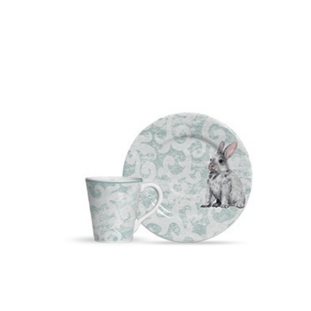 Xicara de Chá com Píres Páscoa Coelho Sweet Easter 200ml - Ela Decora