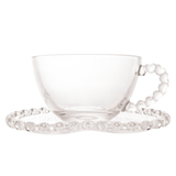 Xícara para Chá com Pires Borda Coração - 170 ml - Ela Decora