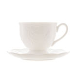 Xícara para Chá com Pires de Porcelana New Bone Butterfly Flower 200ml - Ela Decora