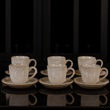 Jogo 6 Xícaras de Chá com Pires Bio Latte 170ml