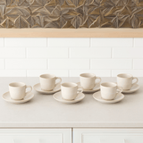 Jogo 6 Xícaras de Chá com Pires Bio Latte 170ml